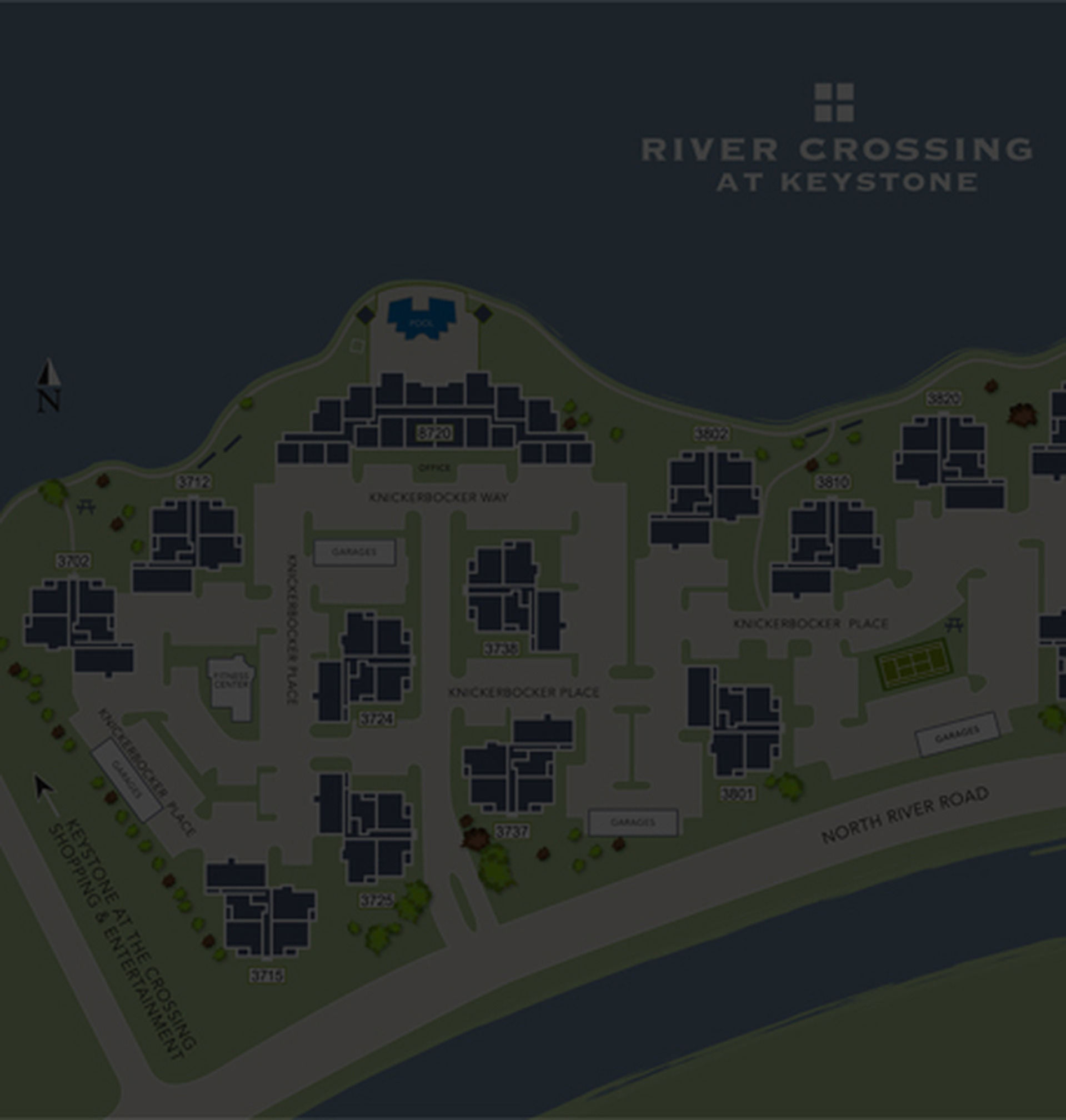 Sitemap of River Crossing Apartments
